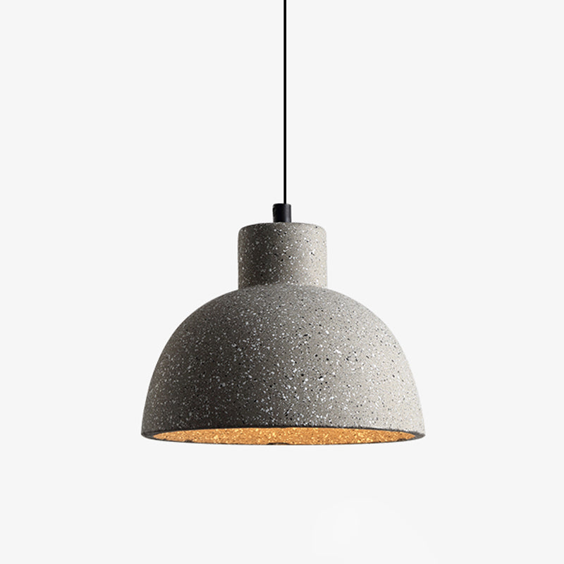 Suspension géométrique en terrazzo pour salle à manger - Suspension minimaliste à 1 lampe