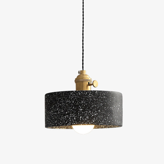 Suspension géométrique en terrazzo pour salle à manger - Suspension minimaliste à 1 lampe