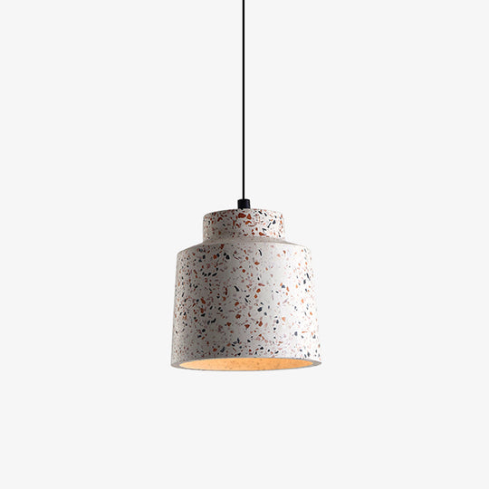 Suspension géométrique en terrazzo pour salle à manger - Suspension minimaliste à 1 lampe