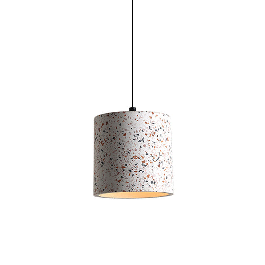 Suspension géométrique en terrazzo pour salle à manger - Suspension minimaliste à 1 lampe