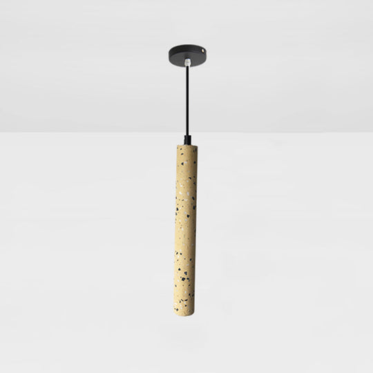 Modern Resin Geometric Hanging Lamp With 1 Bulb - Bedroom Ceiling Lighting Beige