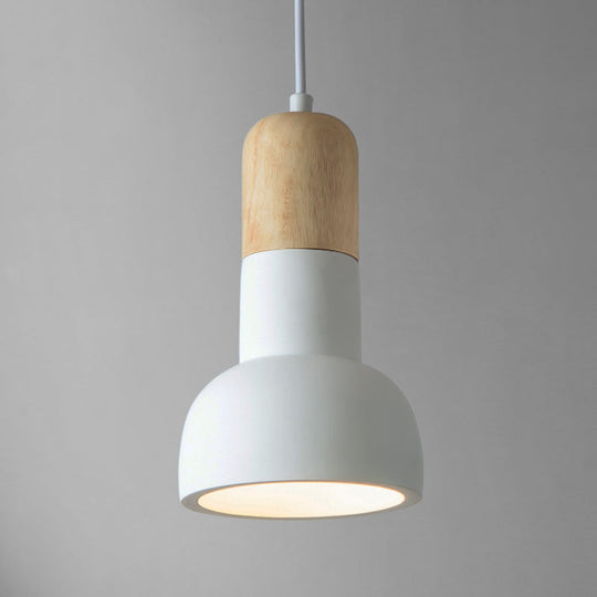 Minimalist Cement Ceiling Lamp – Flashlight-Inspired 1-Head Light for Dining Room