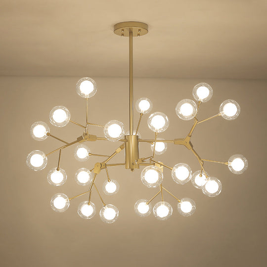 Bubble Ball Chandelier - Minimalist Double-Layer Glass White LED Pendant Light