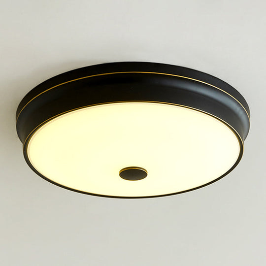 Luminaire encastré à LED en noir avec verre opale pour couloir