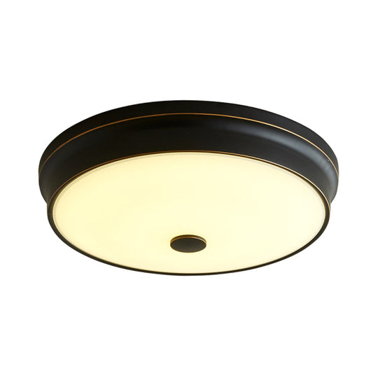 Luminaire encastré à LED en noir avec verre opale pour couloir