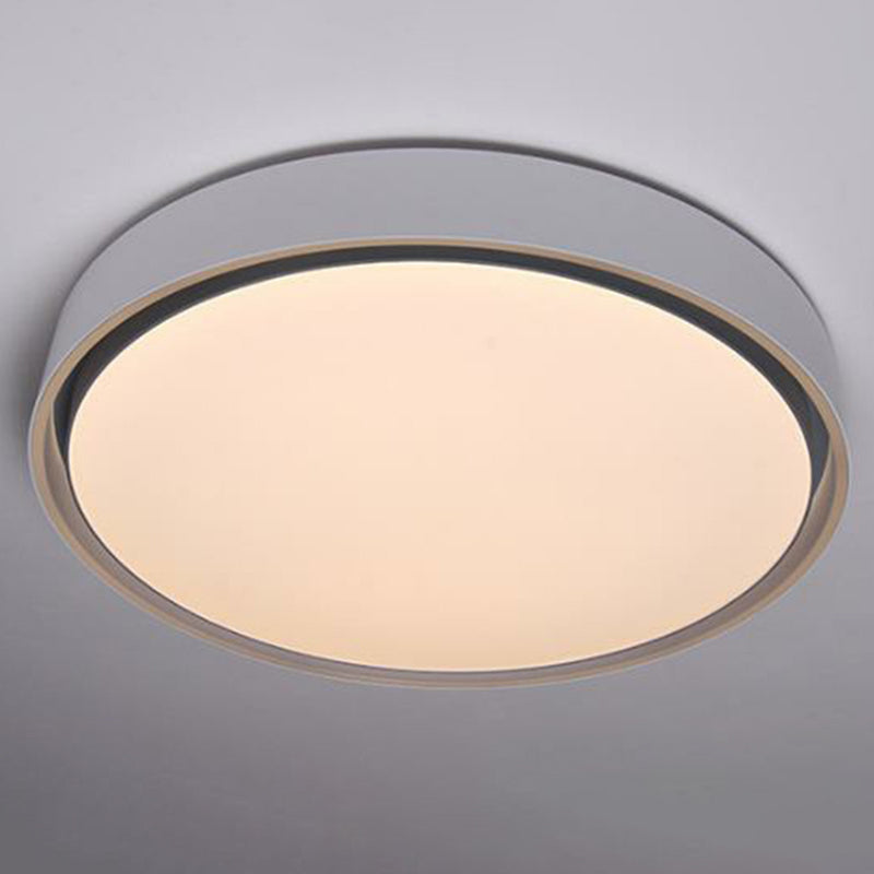 Plafonnier LED circulaire de style nordique pour chambres à coucher - Luminaire encastré en aluminium