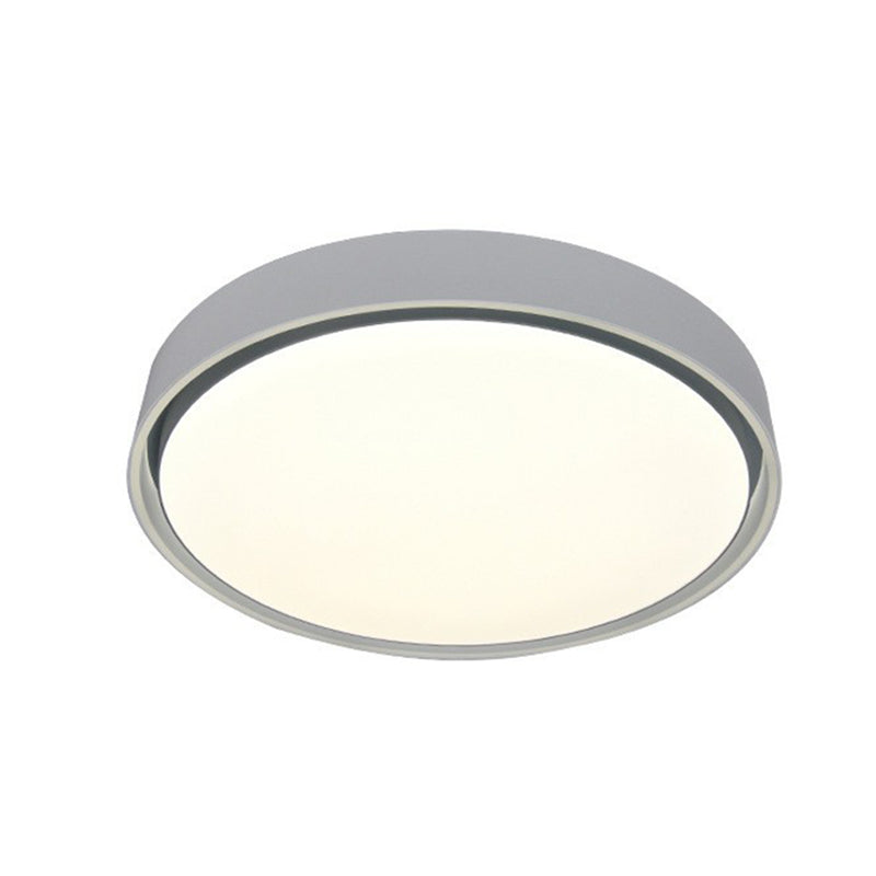 Plafonnier LED circulaire de style nordique pour chambres à coucher - Luminaire encastré en aluminium