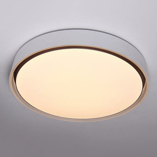 Plafonnier LED circulaire de style nordique pour chambres à coucher - Luminaire encastré en aluminium