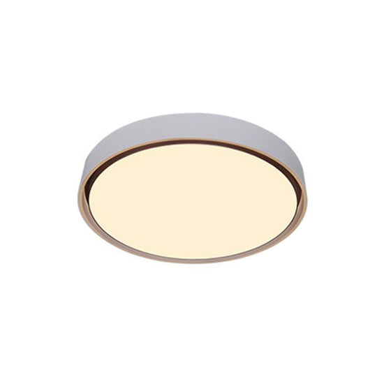 Plafonnier LED circulaire de style nordique pour chambres à coucher - Luminaire encastré en aluminium