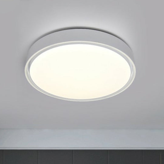 Plafonnier LED circulaire de style nordique pour chambres à coucher - Luminaire encastré en aluminium