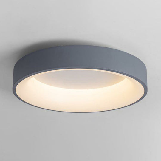 Modern Acrylic Led Flush Ceiling Light Fixture - Circular Shape For Bedroom Grey / 14 Third Gear