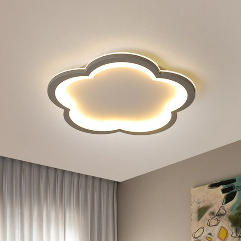 Luminaire LED encastré géométrique en acrylique gris minimaliste pour chambre à coucher
