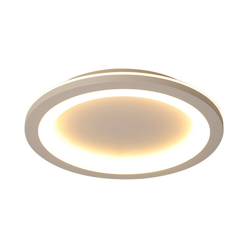 Luminaire LED encastré géométrique en acrylique gris minimaliste pour chambre à coucher