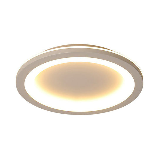 Luminaire LED encastré géométrique en acrylique gris minimaliste pour chambre à coucher