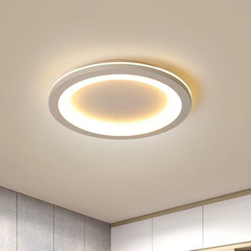 Luminaire LED encastré géométrique en acrylique gris minimaliste pour chambre à coucher