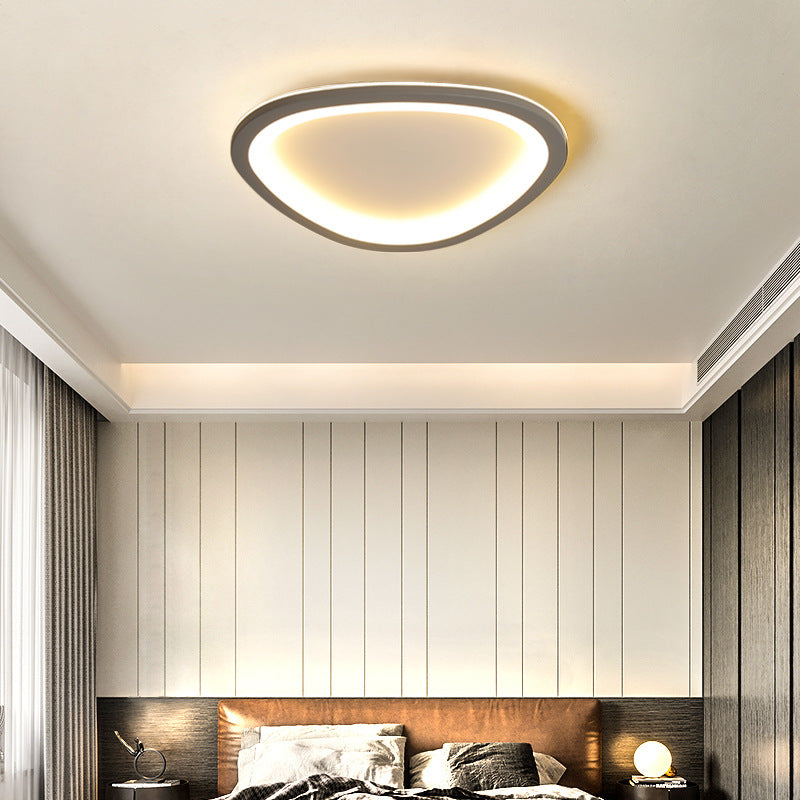 Luminaire LED encastré géométrique en acrylique gris minimaliste pour chambre à coucher