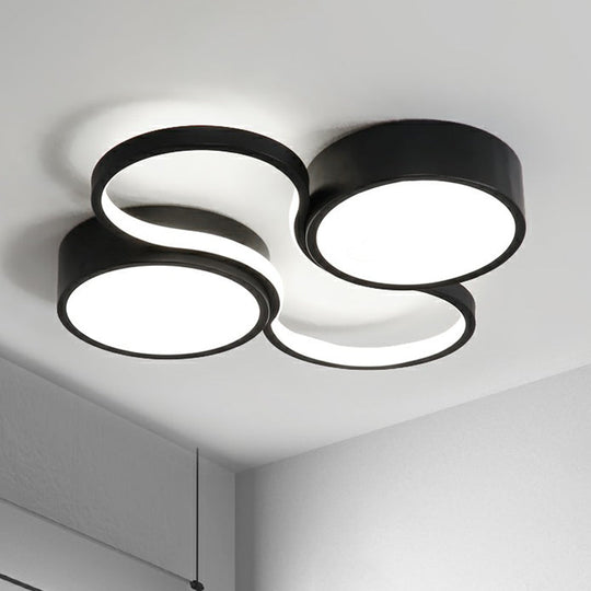 Sleek Study Room LED Flush Mount Ceiling Light- Acrylic Simplified