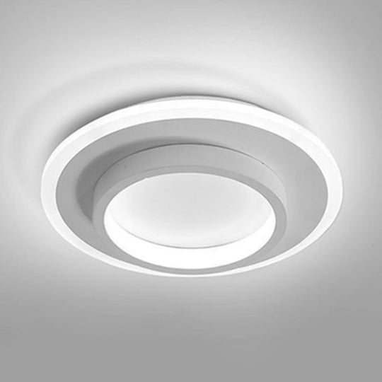 Modern Geometric LED Flush Ceiling Light - Nordic Style