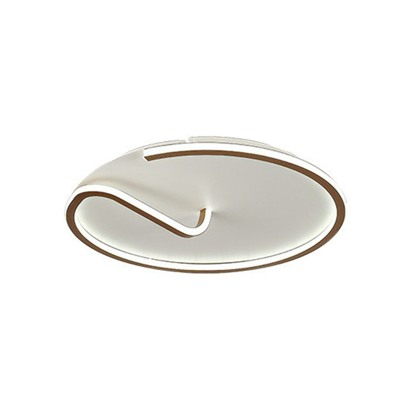 Minimalist Aluminum LED Flush Mount Lighting for Study Room