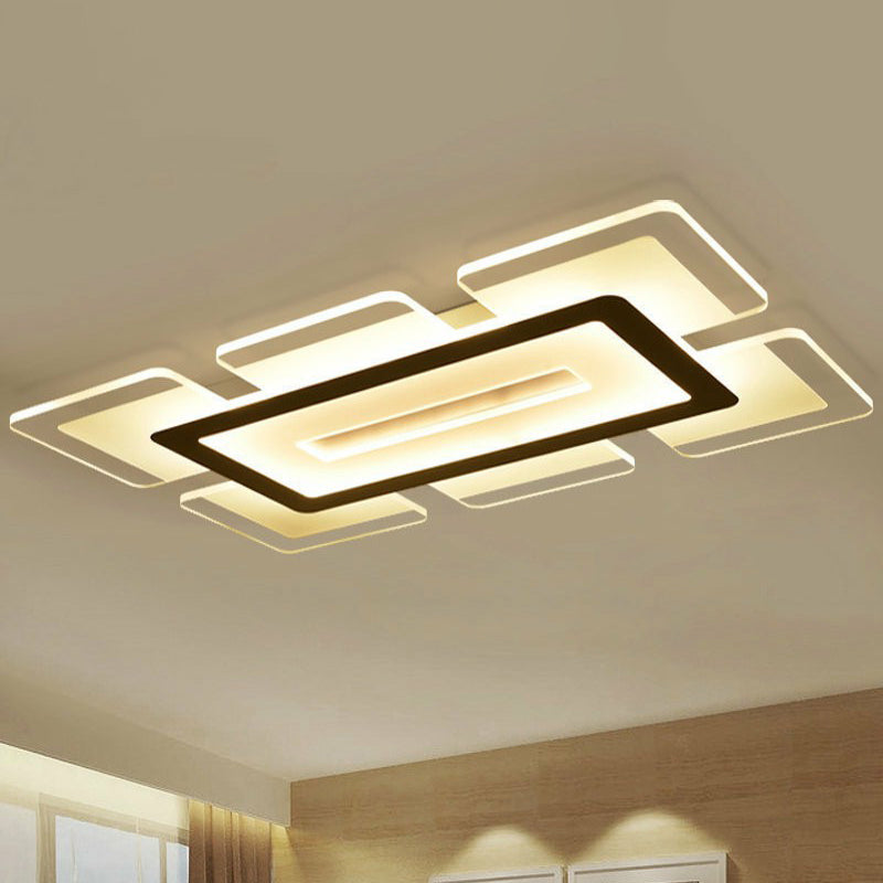 Modern Acrylic LED Flush Ceiling Light – Clear Fixture for Contemporary Interiors