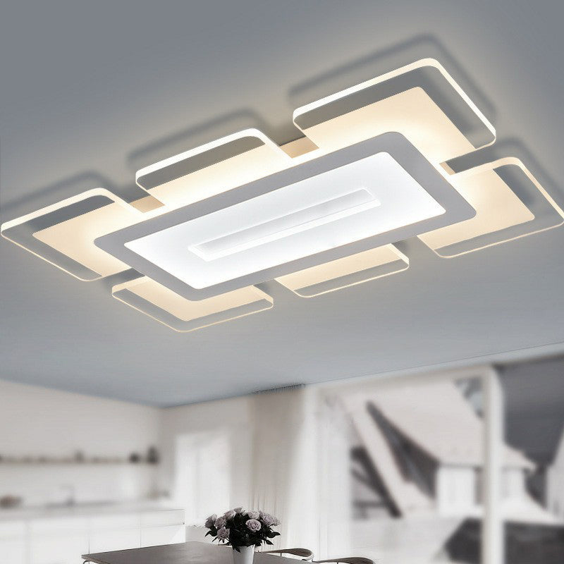 Modern Acrylic LED Flush Ceiling Light – Clear Fixture for Contemporary Interiors