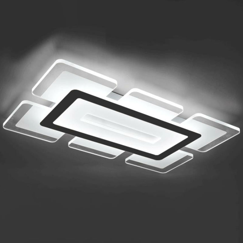 Modern Acrylic LED Flush Ceiling Light – Clear Fixture for Contemporary Interiors