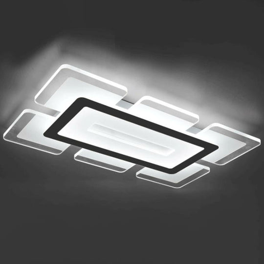 Modern Acrylic LED Flush Ceiling Light – Clear Fixture for Contemporary Interiors