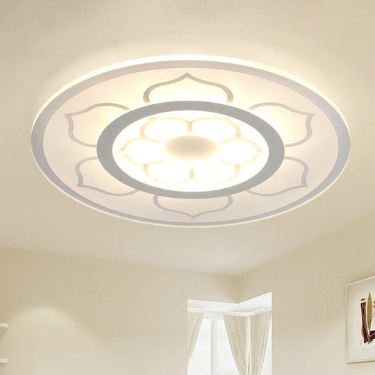Simplicity Clear LED Flush Mount Ceiling Light for Bedroom