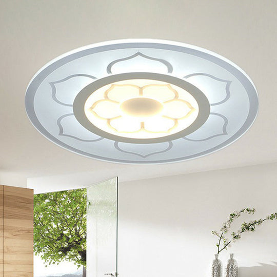 Simplicity Clear LED Flush Mount Ceiling Light for Bedroom