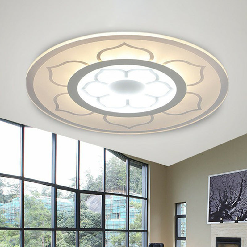 Simplicity Clear LED Flush Mount Ceiling Light for Bedroom