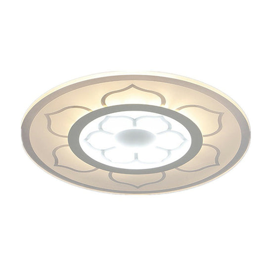 Simplicity Clear LED Flush Mount Ceiling Light for Bedroom
