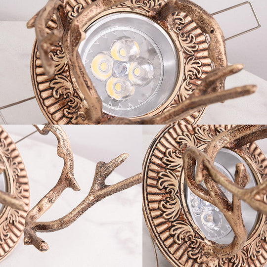 Vintage Blue-Purple/Clear Teardrop Crystal Led Ceiling Light For Bedrooms