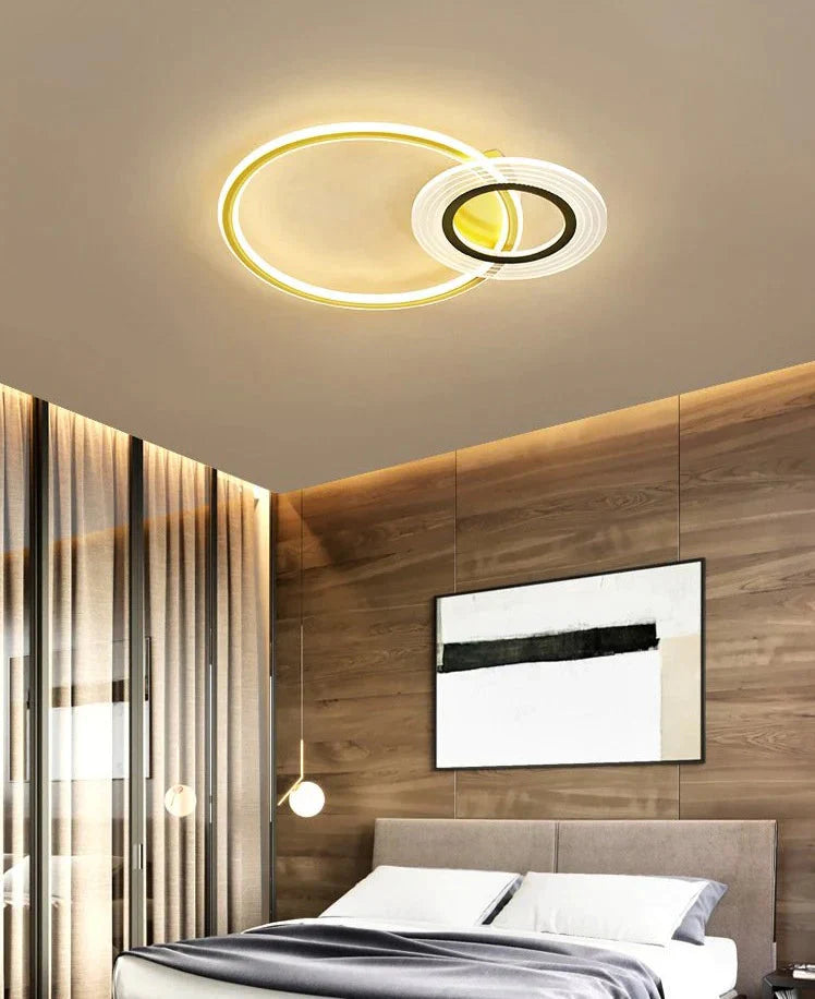 Plafonnier LED moderne et simple pour salon, pièce chaleureuse