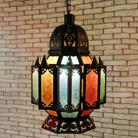 Black Retro-Style House Shaped Metallic Ceiling Light For Restaurants