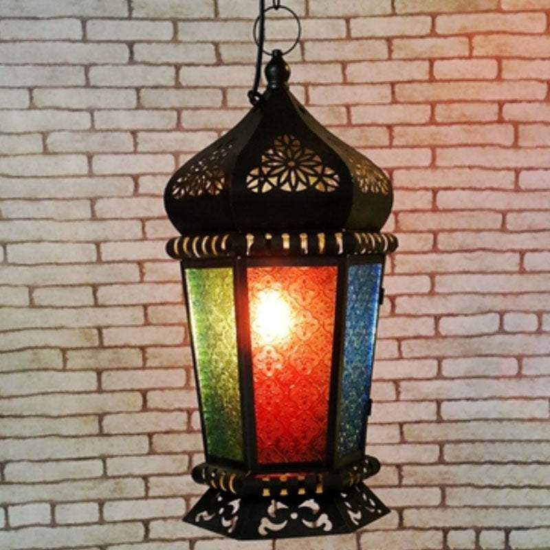 Black Retro-Style House Shaped Metallic Ceiling Light For Restaurants