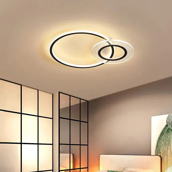 Plafonnier LED moderne et simple pour salon, pièce chaleureuse