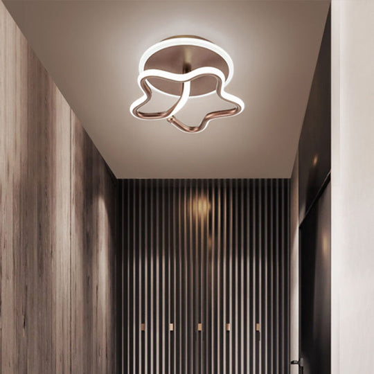 Contemporary LED Star Flush Mount Ceiling Light - Perfect for Corridors