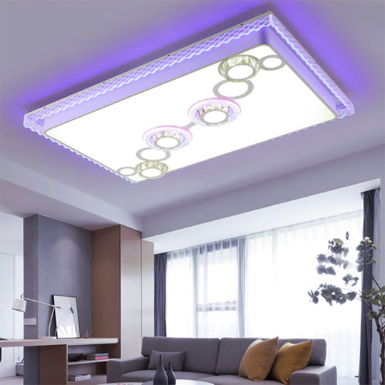 Iron LED Ceiling Light with Crystal Bubbles for Nordic Living Rooms