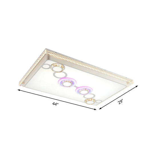 Iron LED Ceiling Light with Crystal Bubbles for Nordic Living Rooms