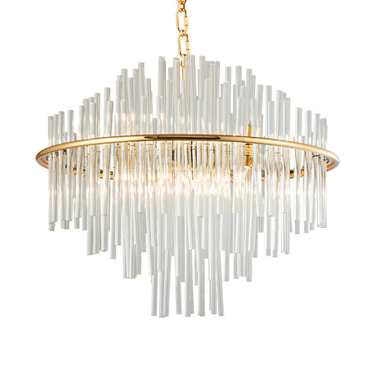 Traditional Crystal Chandelier Pendant Light - Elegant 4 Tiers - Multiple Width & Light Options - Gold Ceiling Lamp