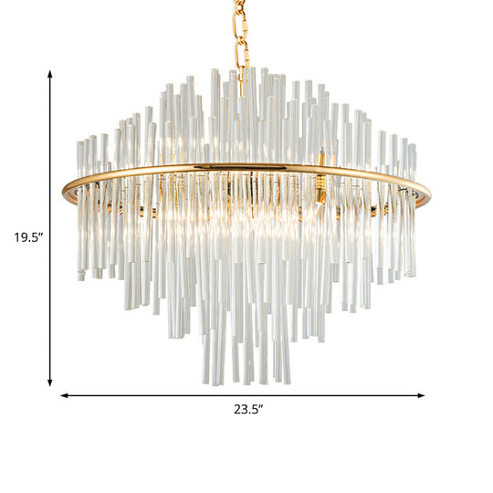 Traditional Crystal Chandelier Pendant Light - Elegant 4 Tiers - Multiple Width & Light Options - Gold Ceiling Lamp