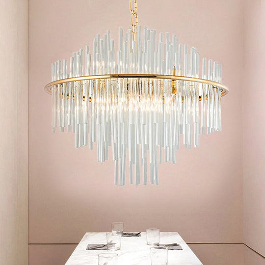 Traditional Crystal Chandelier Pendant Light - Elegant 4 Tiers - Multiple Width & Light Options - Gold Ceiling Lamp