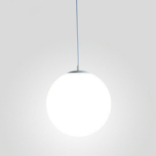 Minimalist Single Restaurant Ceiling Lamp With Opal Glass Shade