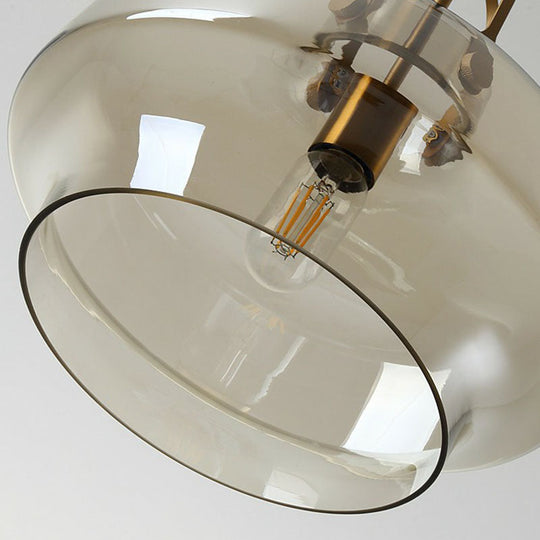 Postmodern Glass Pot-Shaped Pendant Ceiling Light For Dining Room