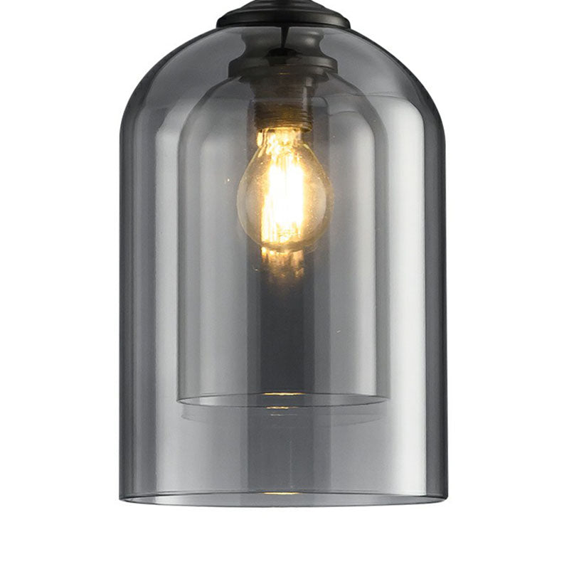 Modern Dual-Glass Pendant Light for Dining Room - Inverted Cup Design