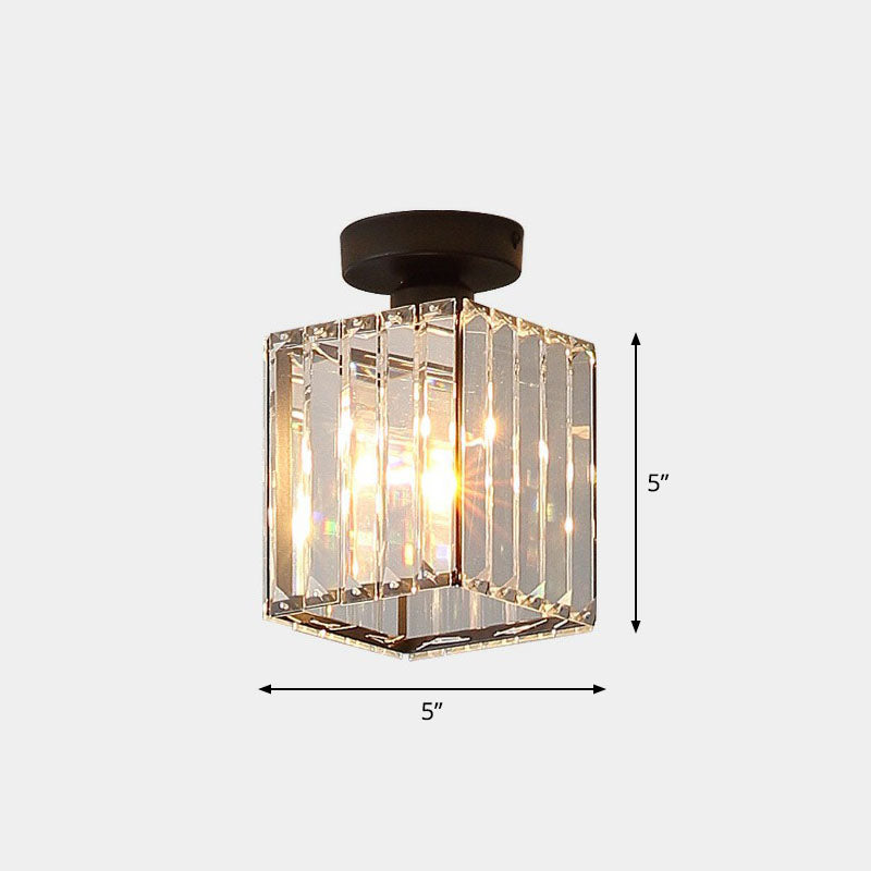 Prismatic Crystal Geometric Flush Mount Ceiling Light - Postmodern Style