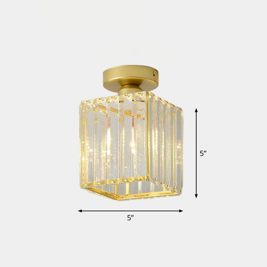 Prismatic Crystal Geometric Flush Mount Ceiling Light - Postmodern Style