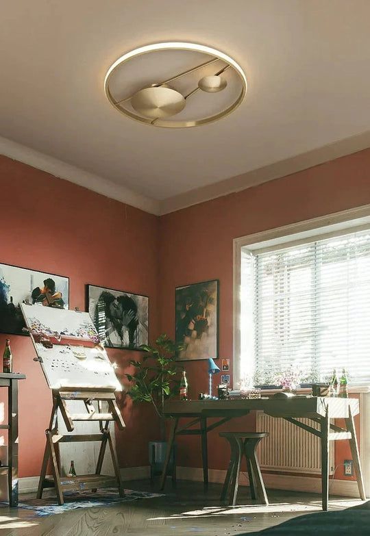 Plafonnier en cuivre de luxe nordique pour chambre à coucher et salon