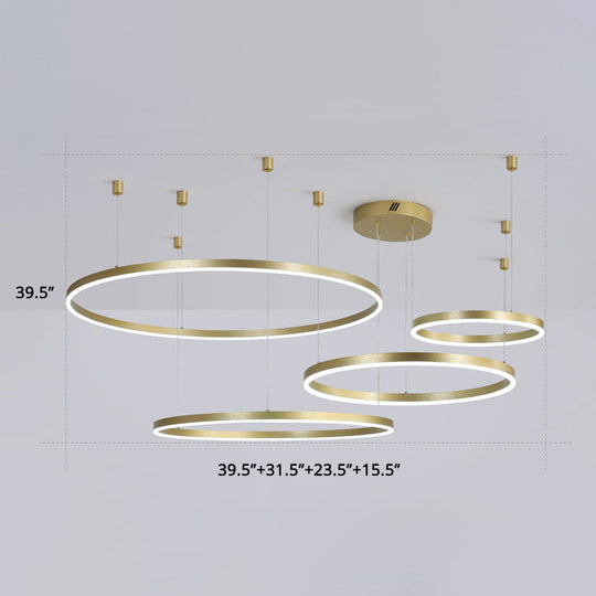 Modern Tiered Loop Chandelier Acrylic Led Pendant Light For Living Room