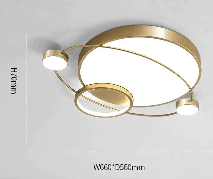 Lampe de chambre à coucher nordique Lampe de plafond Planet